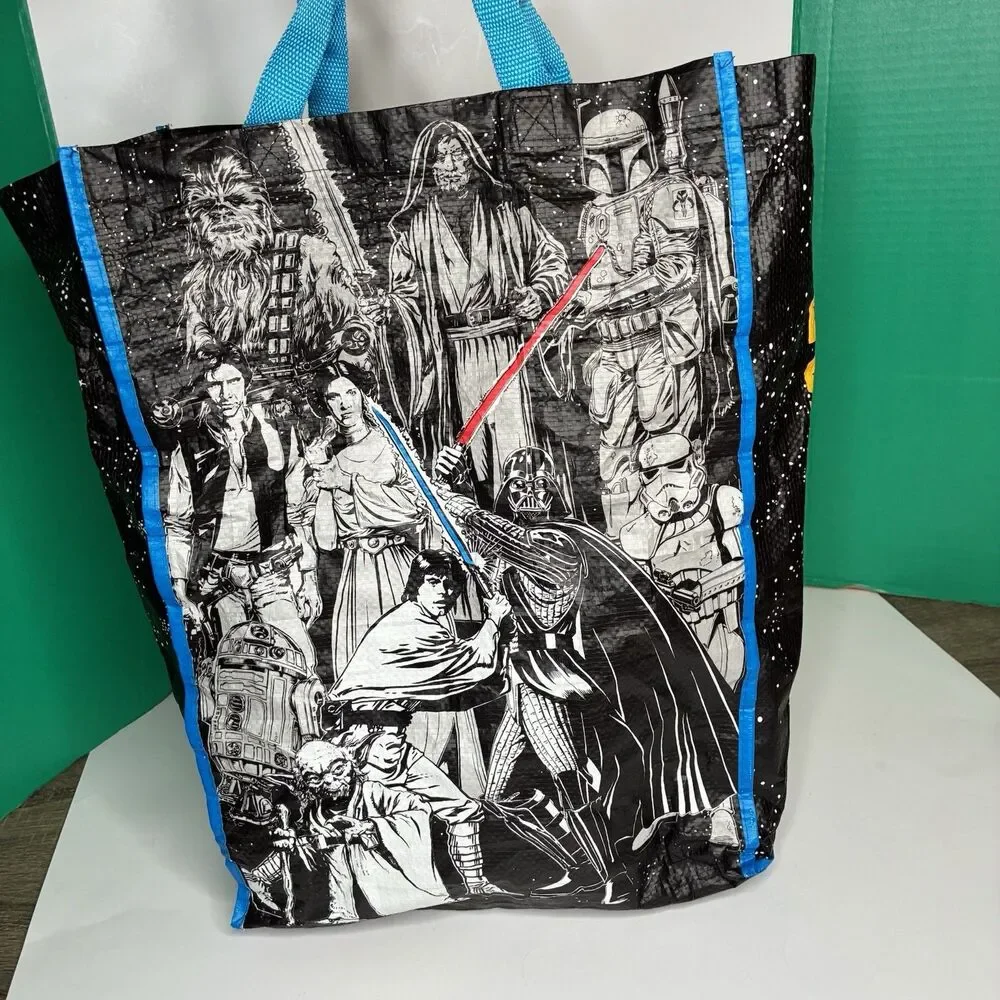 Disney Star Wars Original Cast Vader Luke Skywalker Leia Reusable Tote Bag